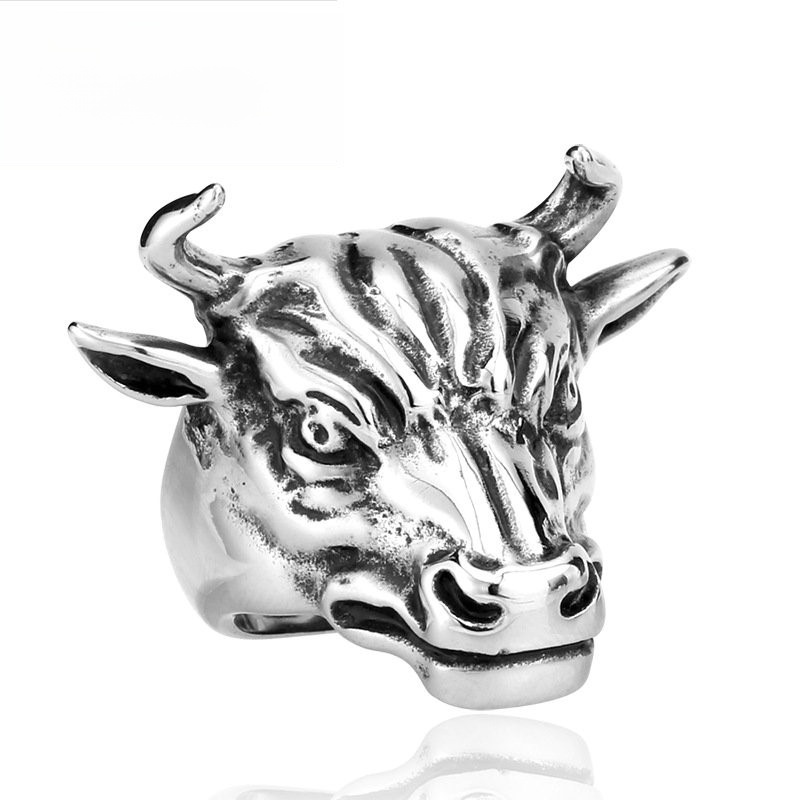 Men Accessories Online - Anello in Acciaio al Titanio Stile