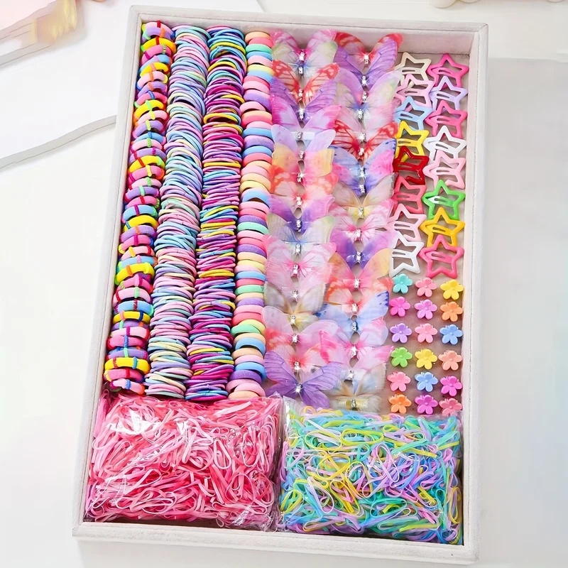 Tie Clip Set - Set di 941 Accessori per Capelli