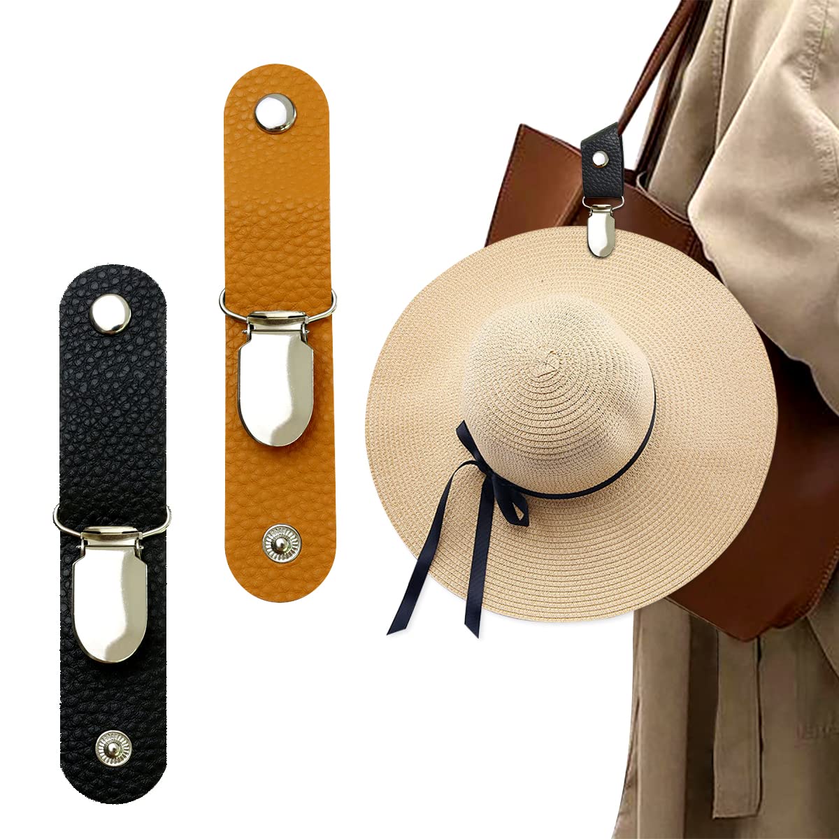 Men'S Accessories Holder - Clip per Cappello in Pelle PU