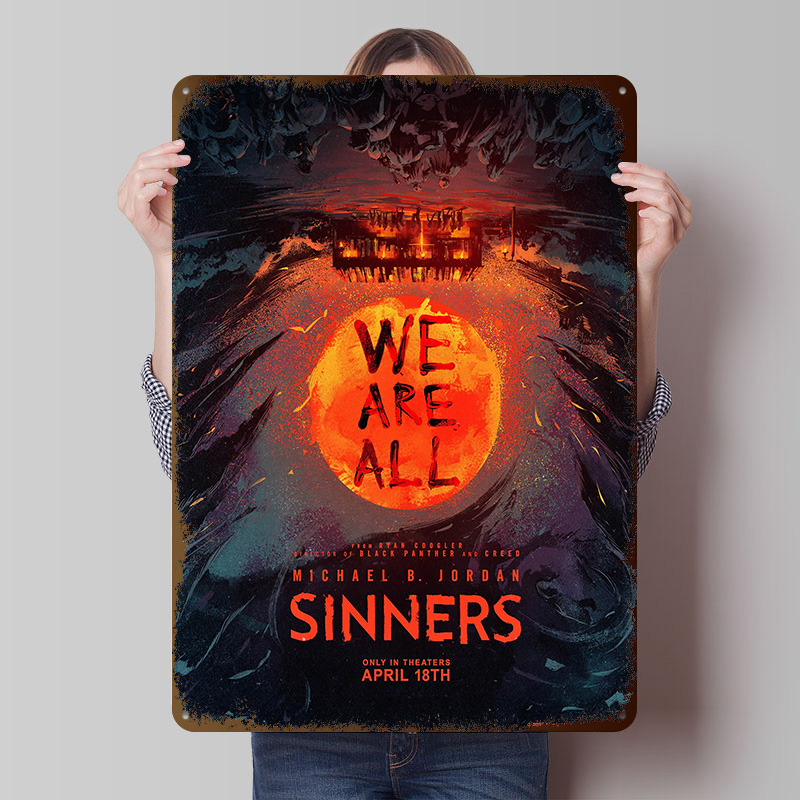 Men Accessories Jordan - Poster in Metallo del Film Sinners
