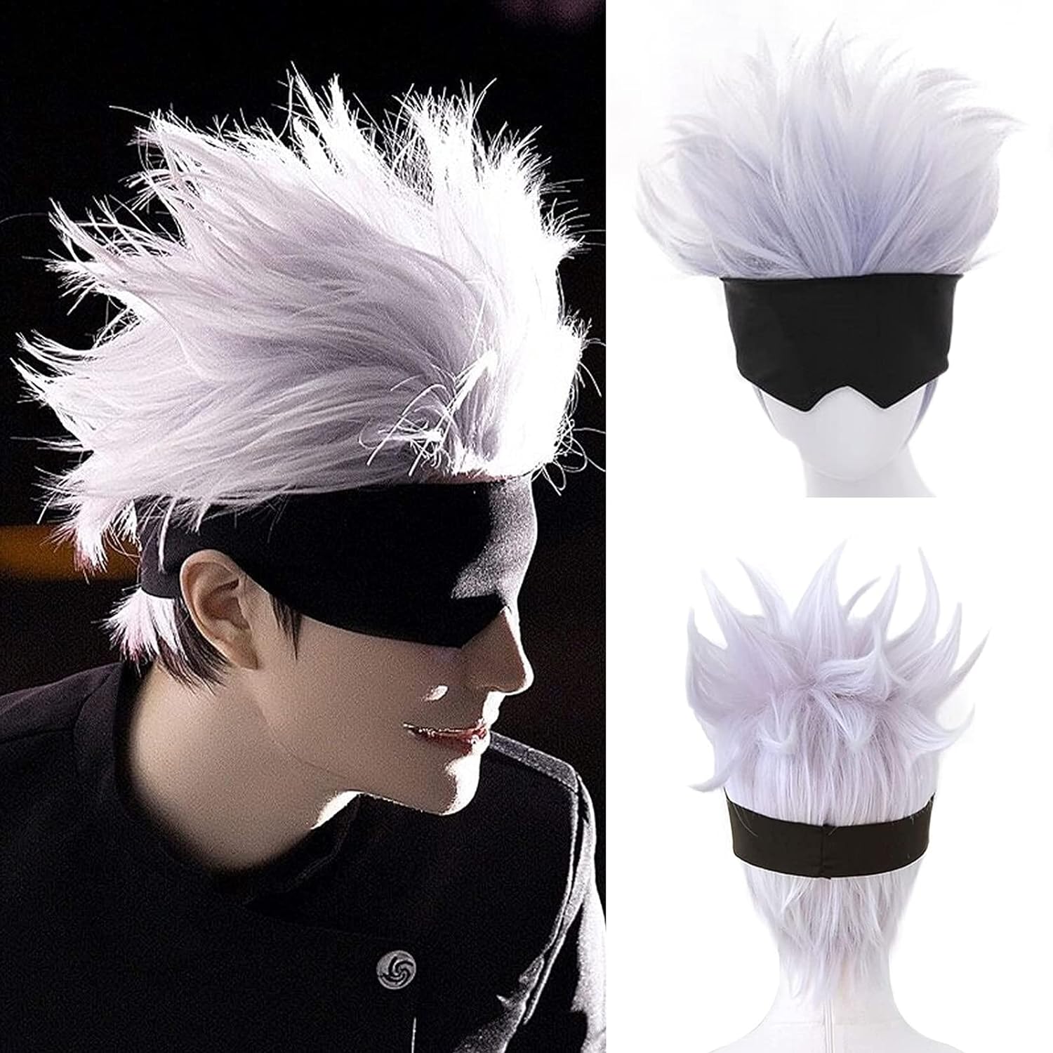 Black Blindfold + parrucca Cos - Men Accessories In Silver recensione e prezzo