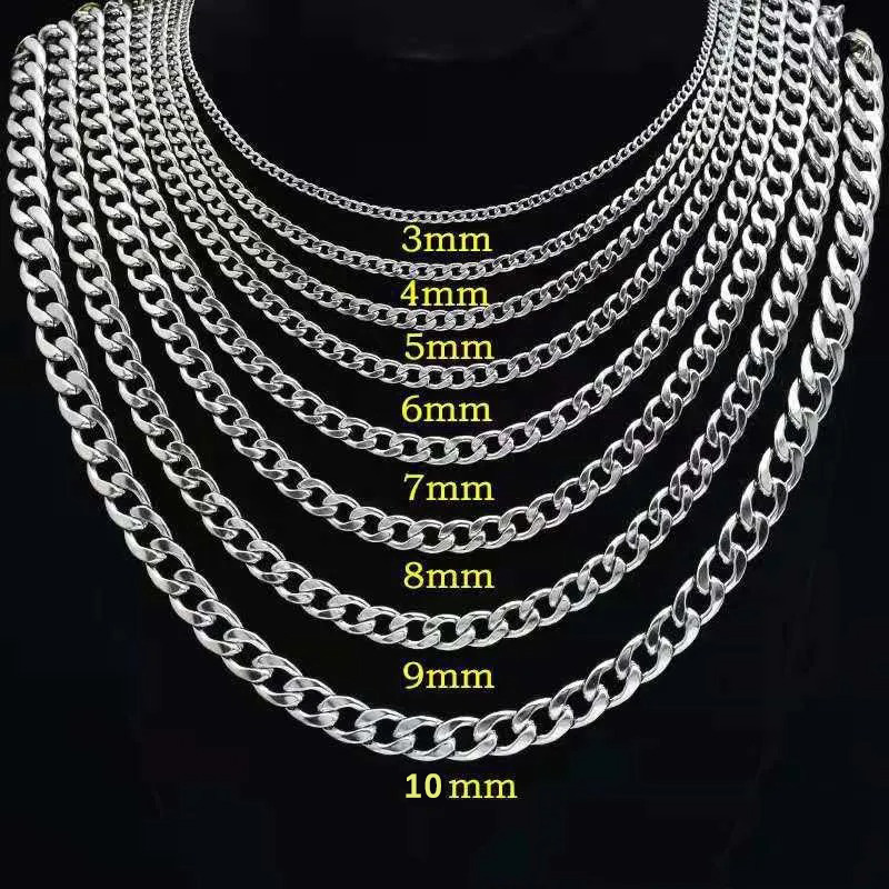 Collana a catena cubana piatta - Men Accessories Neck Chain recensione e prezzo