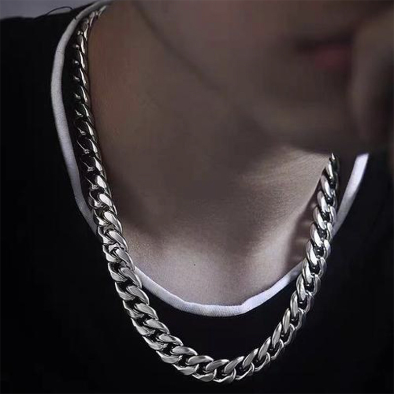 Collana a catena cubana piatta - Men Accessories Neck Chain recensione e prezzo